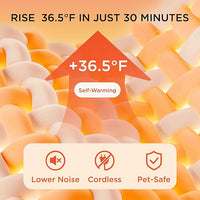 Bedsure Self Warming Dog Beds Large Sized Dog - Extra-Large Orthopedic Waterproof Puppy Bed with Removable Washable Cover, Egg Crate Foam Pet Mat, Suitable for Pet Up to 100 lbs