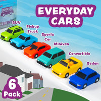 Tub Works Vehicles Bath Cars Mold Free Bath Toys, Sealed - Passenger Cars - 6pk - image 3