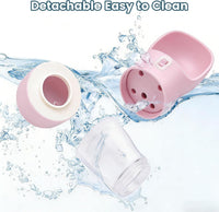 Portable Dog Water Bottle with Food Container Dishwasher Safe-Pink – Essentials for Dogs - Light Pink - image 4