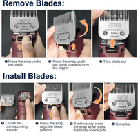 3 Pack 10 Clipper Blade Compatible with Andis - 2*10+30+4FC+5FC+7FC - image 4