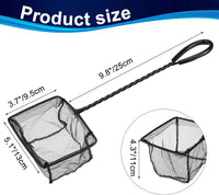 Mogoko 2 Pack Aquarium Net Fish Net Small Net Multi-Size Fine Mesh - 3. Black / 5 Inch - image 3