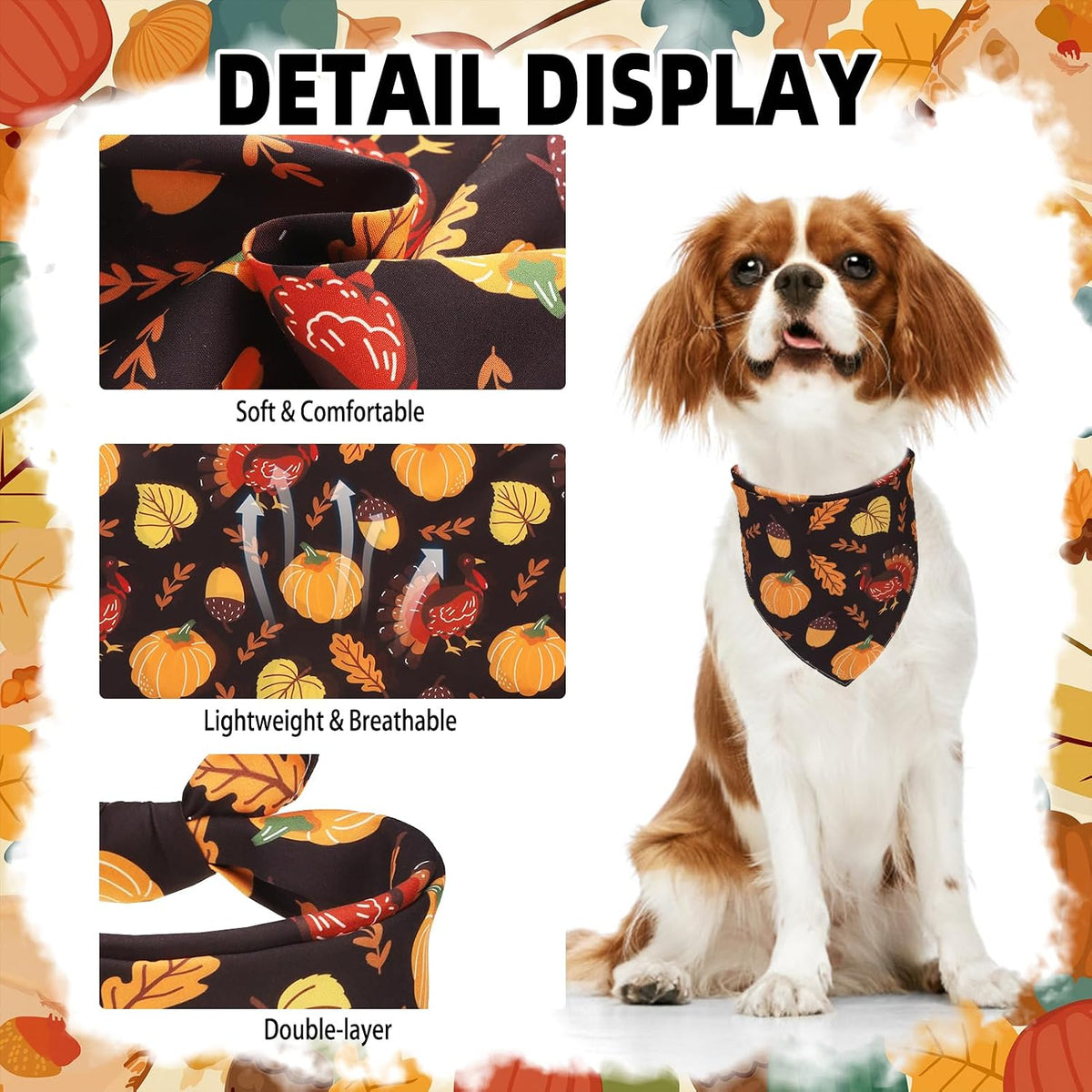 PUPTECK Dog Cooling Bandanas 4pcs Outfit - Yellow/Green/Black/White / Large (24"x17"x17") - image 3