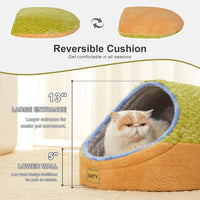 Cute Cat Beds for Indoor Cats, Cave Bed for Kittens - Medium / Green - image 3