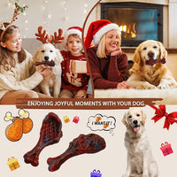Dog Chew Toys for Aggressive Chewers, Indestructible Dog Toy for for Medium/Large Breed, Tough Nylon Teething Bone Toy to Keep Them Busy,Bacon and Real Beef Flavor (Beef Flavor, 1 Pack)
