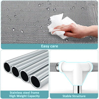 Elevated Dog Bed with Teslin Cooling Fabric, Lightweight Dog Cot - (M-)-Gray - image 3