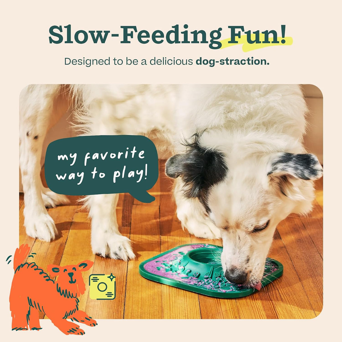 Woof LickMat, Slow Feeder Mat for Dogs, Green – Essentials for Dogs - Forest Green - image 2