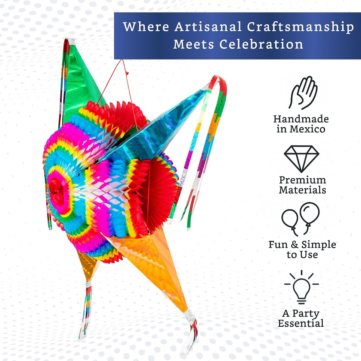 Mexican Piñata, Big Pinata for Birthday Party, Star Pinata - image 3