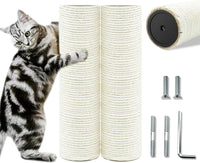 Cat Scratching Post Replacement Pole - M8*2poles / 25 cm / 9.84 in Beige