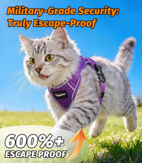Cat Harness and Leash for Walking - Purple / M (13-18lb) - image 2