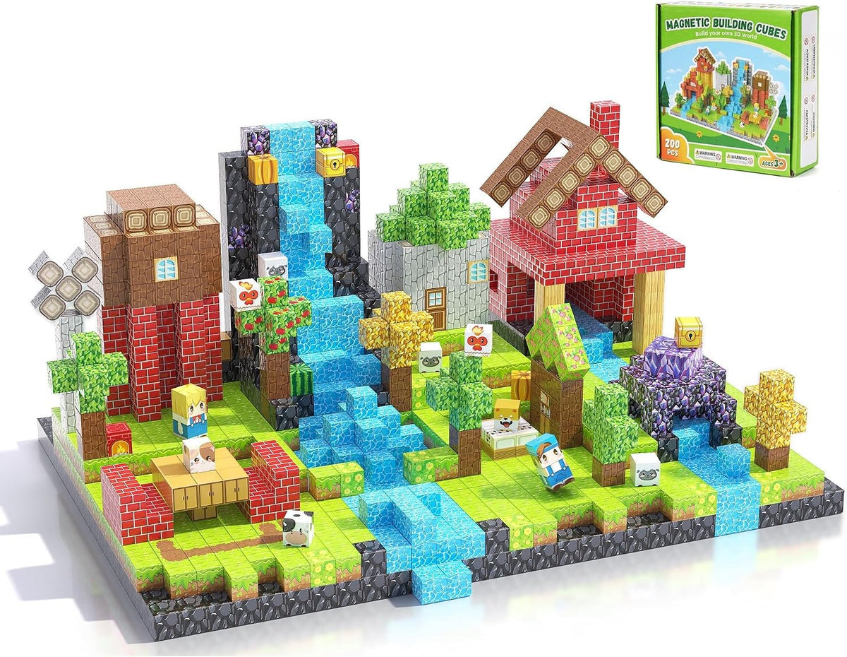 200PCS Magnetic Building Blocks Set - Forest 200PCS 0.63 in Size