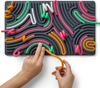 Pushpeel Sensory Activity Board: Silicone Fidget Toy for - Granite / XL Board