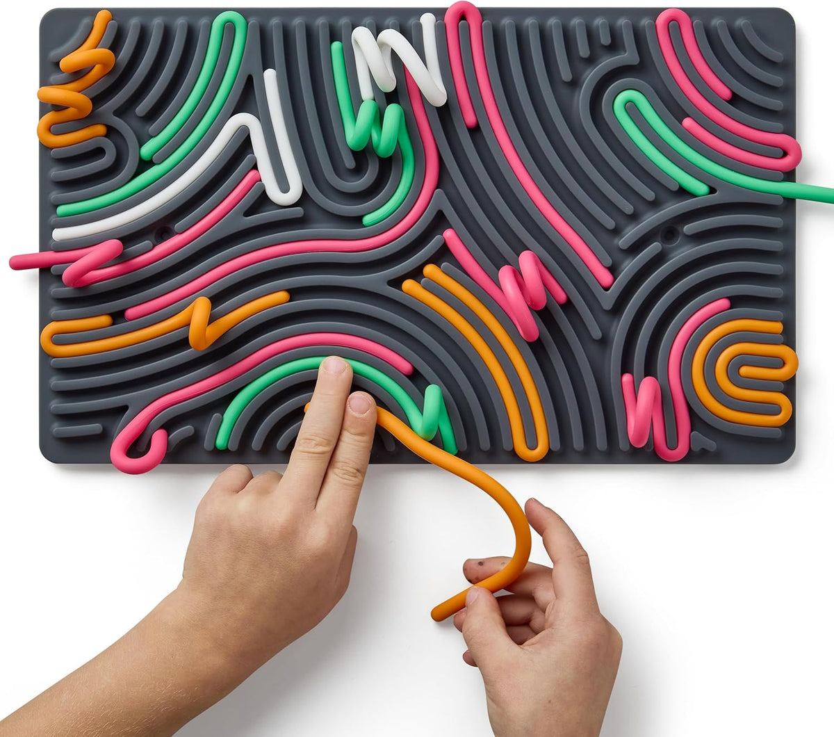 Pushpeel Sensory Activity Board: Silicone Fidget Toy for - Granite / XL Board