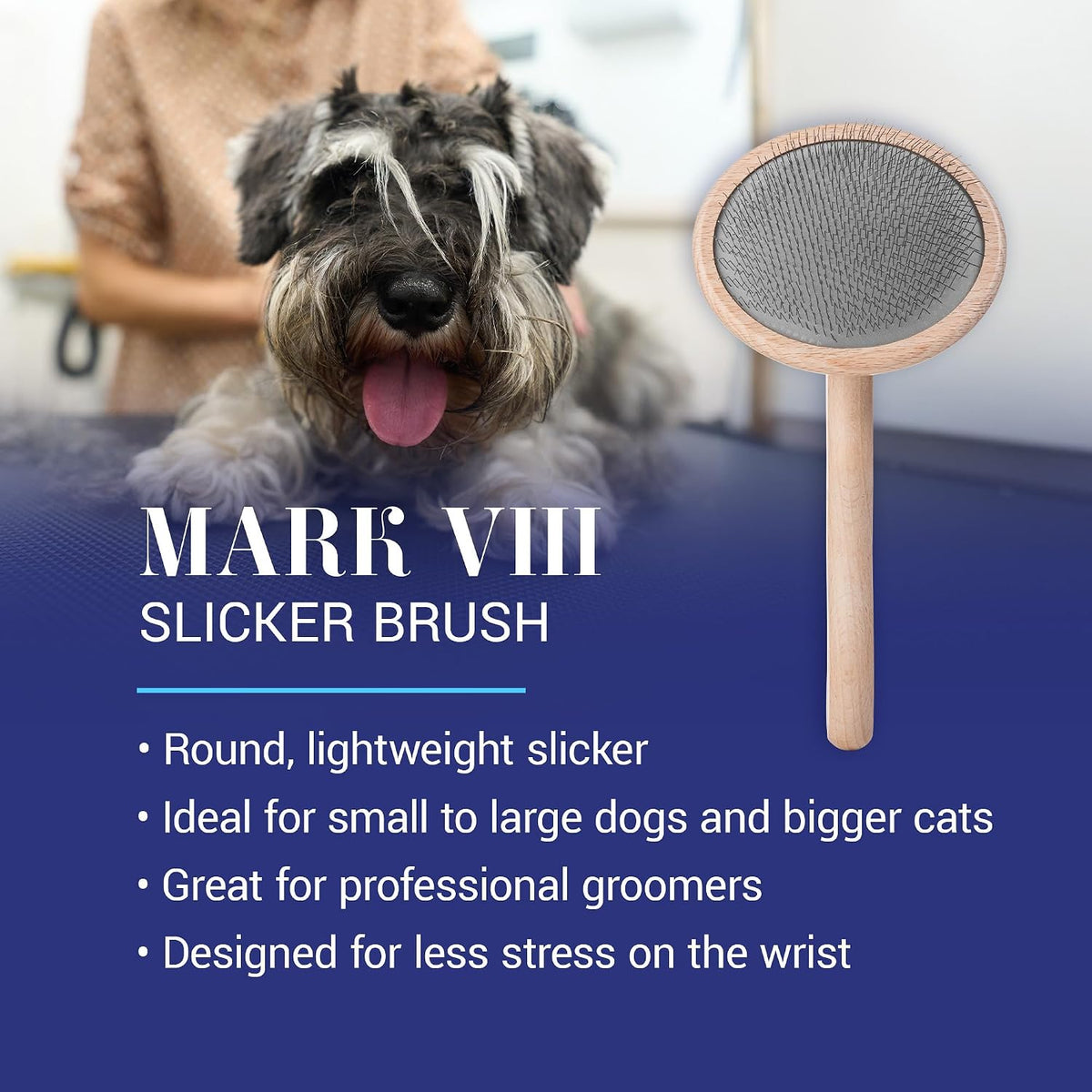 Chris Christensen Mark I Slicker Brush for Dogs - Mark VIII Round - image 2