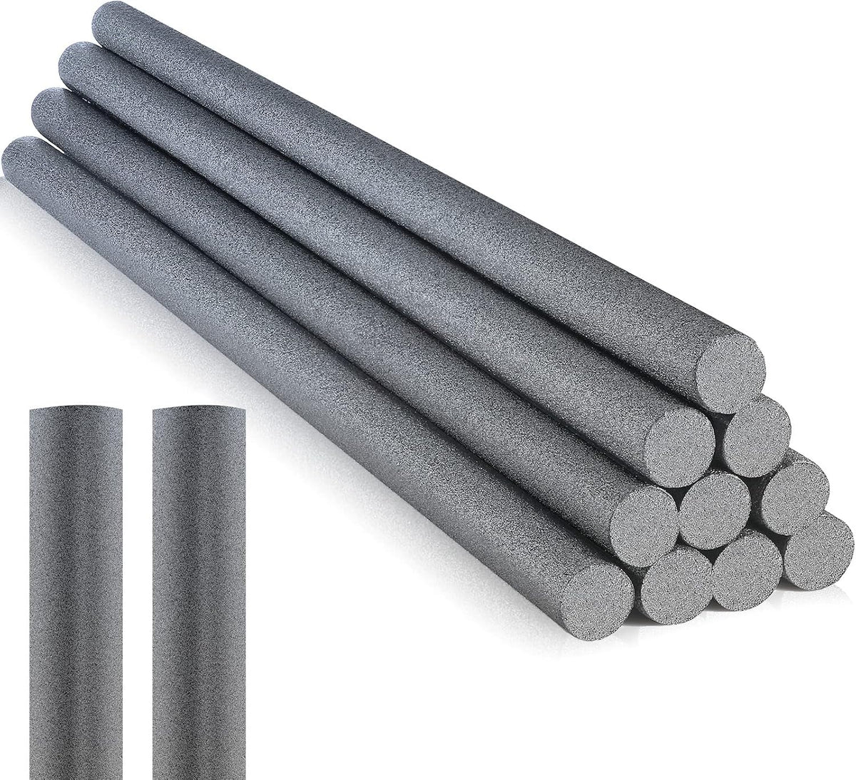 Kathfly 12 pack solid foam pool noodles, 1.5 x 35 inch, white - view 5