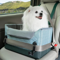 A 4 Pet Dog Car Seats for Small Dogs, Under 25 lbs - Dark Green with Pattern / Small