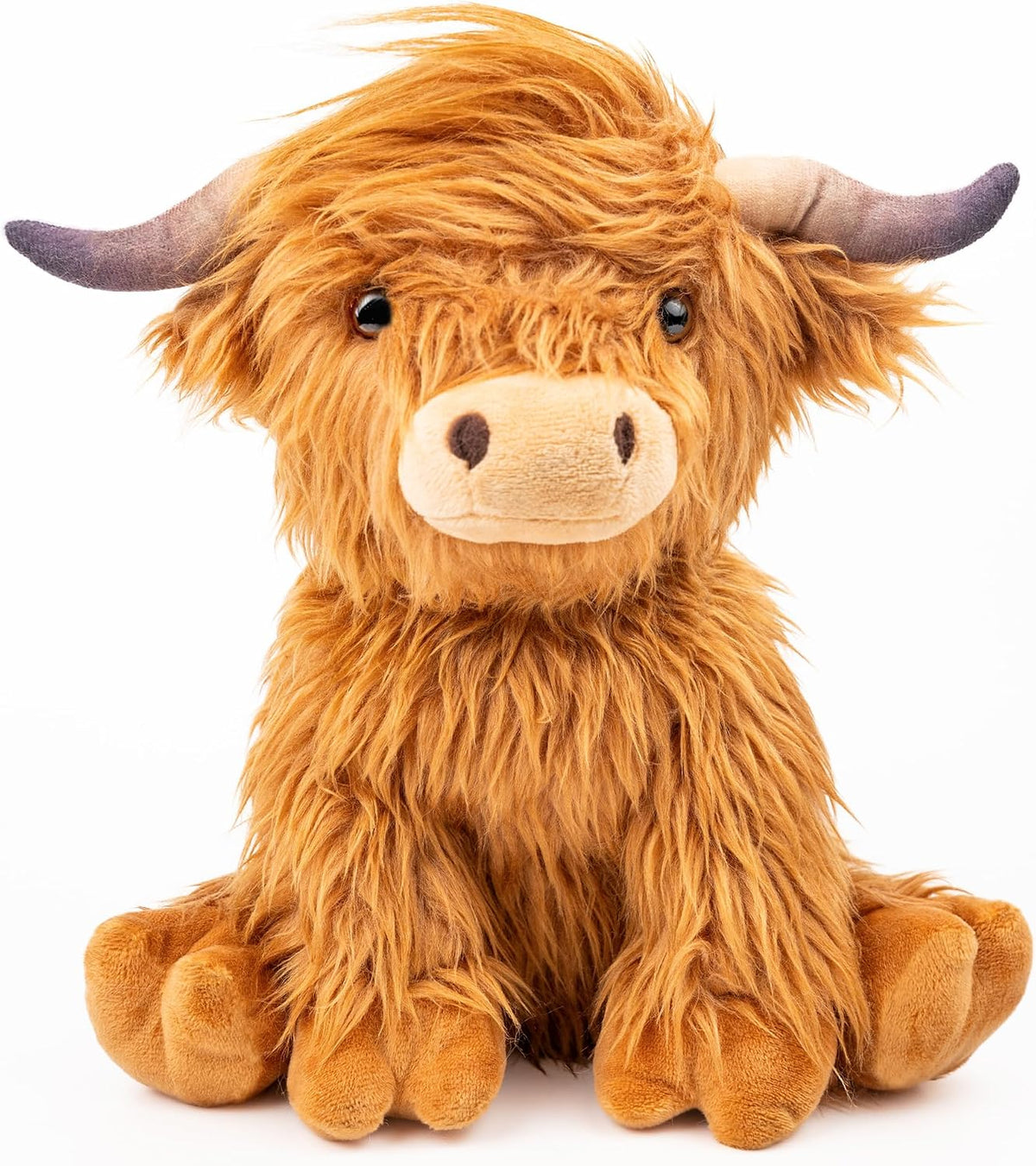 Bunny Microwavable & Weighted Stuffed Animals - Brown Highland Cow (Sitting Down)