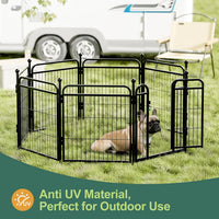 Gardner Pet Dog Playpens, 24" H 16 Panels Dog Pen Outdoor/Indoor Dog Fence Exercise Pen for Small - Black / 8 / 32"H - image 3