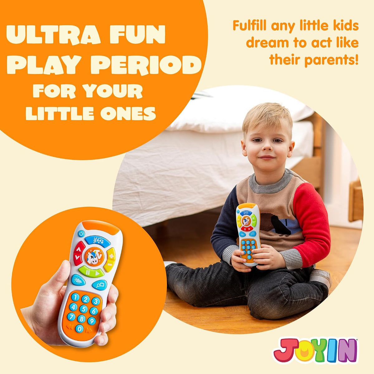 JOYIN Kids Learning Phone and Remote Toy - White Phone and Remote Toy with Horse - image 2