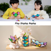 TOSY Magnet Pyramid Glow - 1 Cube Transforms into 1 Billion Shapes, 12 Pieces, 243 Magnets - Glow (Set of 2) - image 3