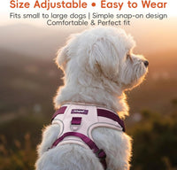 Dog Harness and Leash Set with Collar - Pink / L(Neck:22.0-29.1",Chest:26.8-34.6") - image 2