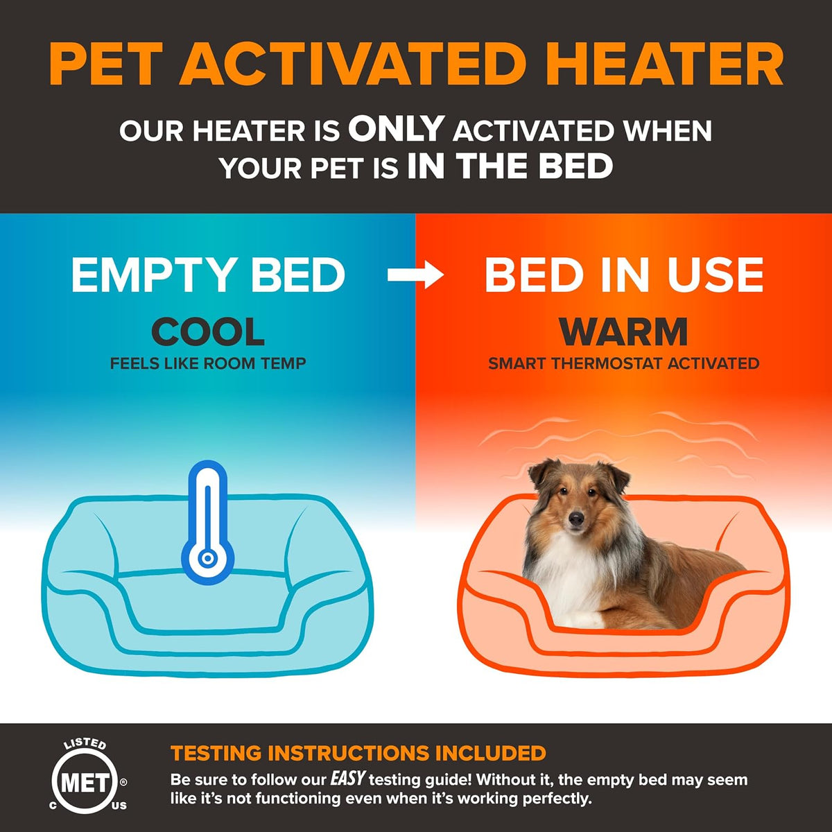 K&H Heated Dog Bed, Thermo-Snuggly Sleeper Indoor, Safety Listed - image 3