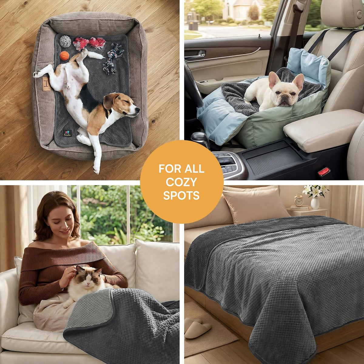 Luciphia Waterproof Blanket for Dog - Grey / M(57''x40'') - image 2