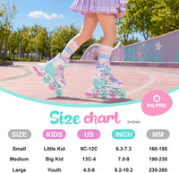 SULIFEEL Rainbow Unicorn Adjustable Kids Inline Skates for Girls Boys – Fun for Kids & Family - A Rainbow / Small - Little Kid - image 4