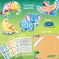 Imagimake Mirror Mosaic, Princess & Unicorn, 10 Templates - 8. Animals & Birds - image 2