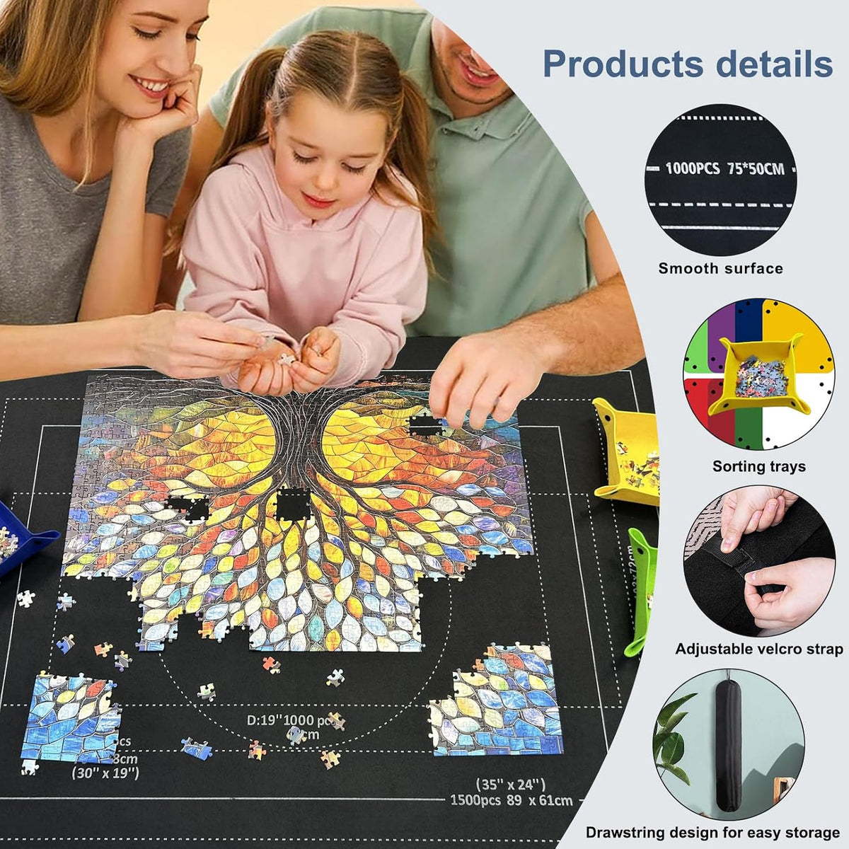 Napzy Puzzle Mat Roll Up 3000pcs - Blacks, 500-3000pcs - image 4