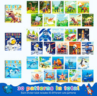 Homicozy 3Pcs Paint by Number Sticker Books for Kids 4-8 - Style2-4pcs - image 3