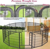 Dog Playpen, Anti-Rust Dog Exercise Pen with Lock - image 4