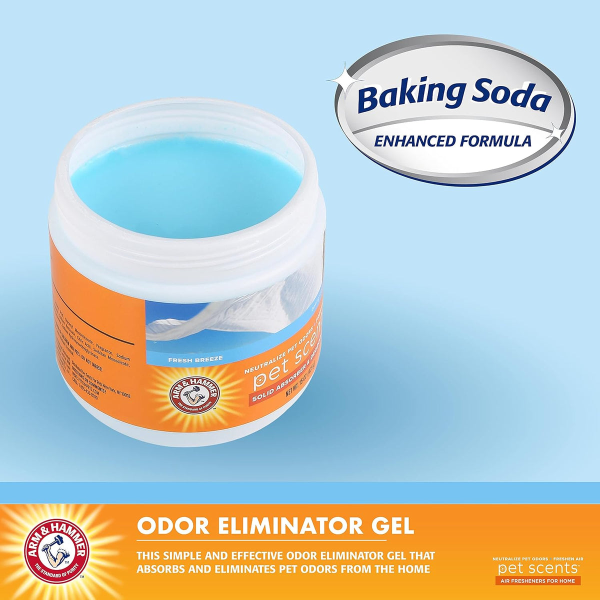 Arm & Hammer Pet Scents Solid Gel Odor Eliminator, Fresh Breeze - image 2