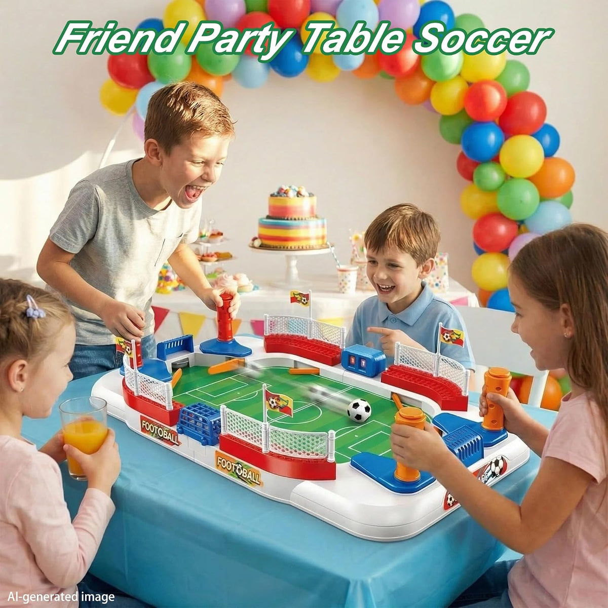 Mini Foosball Table Game for Kids Football Lover Ages 3-12 Board Games – Fun for Kids & Family - Standard version - image 2