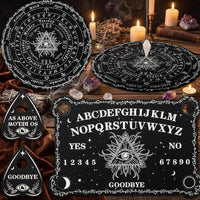Threan Pendulum Board with Amethyst Pendulum Star Style Planchette Set – Fun for Kids & Family - Eye Style