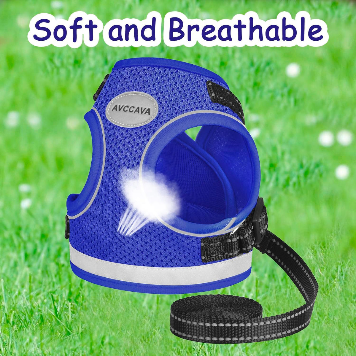 Cat Harness and Leash Set - Blue / S (Chest: 9" - 11") - image 2
