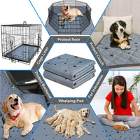 RIOUSSI Reusable Pee Pads for Dogs, Puppies. Washable, Absorbent - 18"x24"(8pack) / Gray Stars - image 4