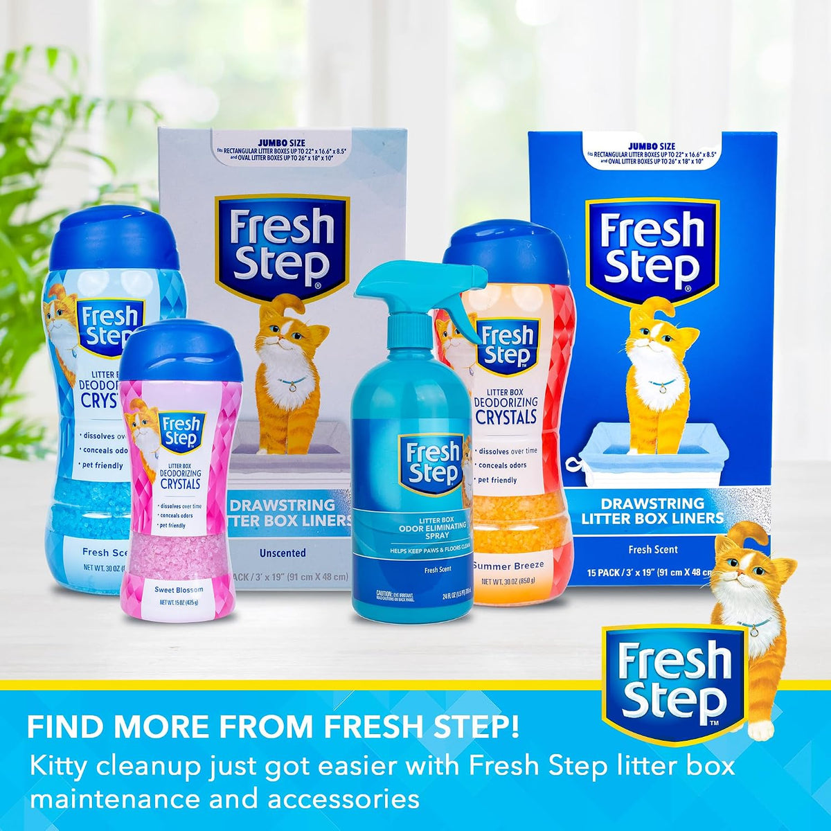 Fresh Step Drawstring Cat Litter Liners, Scented, 2-Pk - Fresh Scent / 15 Count (Pack of 1) - image 4