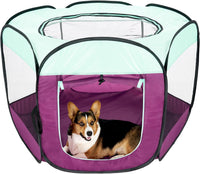 FurHaven Soft-Sided Dog & Cat Playpen - Purple / Large