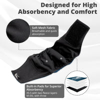 Paw Legend Washable Dog Belly Band Wrap Diapers for Male Dog - Army, Grey, Navy (Black Lining) / Small - image 3