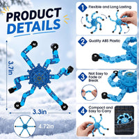 Junkin transformable fidget spinners in white, orange, green and blue - view 20