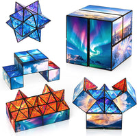 Euclidean Cube Fidget Toys for Kids 2 in 1 Star Cube Magic Cube - Nature