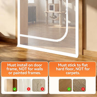 BFNN Cat Proof Screen Door, Extra Tall Mesh Gate - White / Fits Door Opening Size Up to 36''x 82'' - image 4