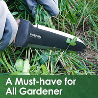 Hori Hori Garden Knife, Garden Tools with Sheath for Weeding,Planting,Digging, 7" Stainless Steel Blade with Cutting Edge, Full-Tang Wood Handle with Hanging Hole