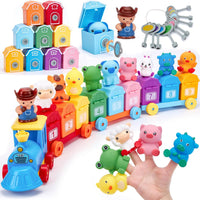 hahaland Montessori Farm Train Set