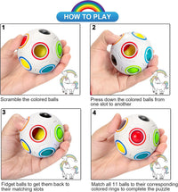 Vdealen Magic Rainbow Puzzle Ball - White - image 4