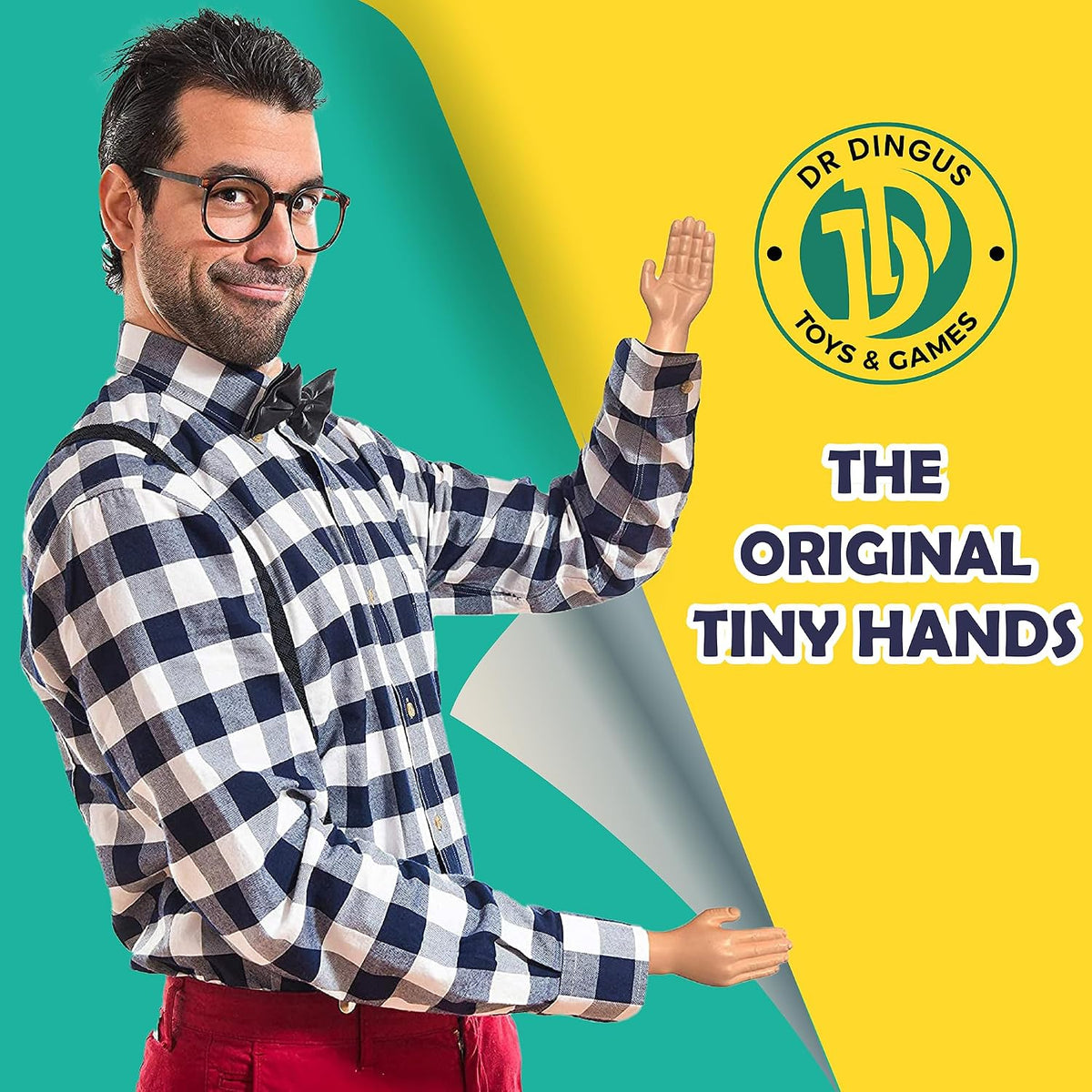 DR DINGUS Tiny Hands Original Little Small Mini Hand Stick Puppet – Fun for Kids & Family - 2 Pair - image 3