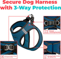 Voyager Step-in Air Dog Vest Harness - Blue/Black Trim / S (Chest: 14.5 - 16") - image 2