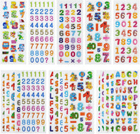 24 Sheets 3D Puffy Stickers for Toddlers Kids Boys Girls – Fun for Kids & Family - Numbers and Letters