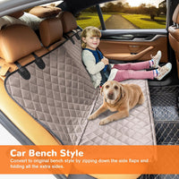 URPOWER Dog Car Seat Cover for Back Seat - Khaki / XL - 60" Length - image 3