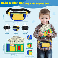 Kids Purple Play Purse Set for Little Girls 3-5 with Wallet - Blue - image 4